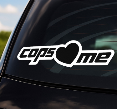 Klistermærke til bil politiet elsker mig - TenStickers