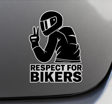 Klistermærke til bil respekt for motorcyklister - TenStickers