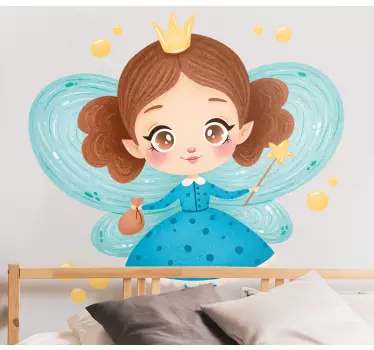 Klistermærke til børn fe prinsesse karakter - TenStickers