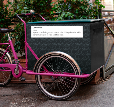 Klistermærke til cykel cyklopats trang til at køre - TenStickers