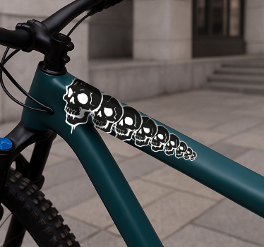 Klistermærke til cykel graffiti dødningehoved tog - TenStickers