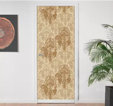 Klistermærke til dør med stilfuldt retro motiv - TenStickers