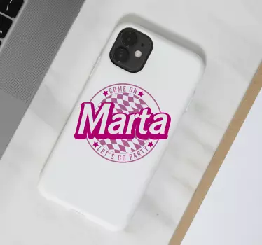 Kom, lad os gå til fest! iphone cover sticker - TenStickers