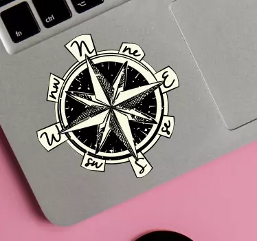 Kompas laptop klistermærke - TenStickers
