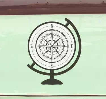 Kompas rejse klistermærke til campingvogn - TenStickers