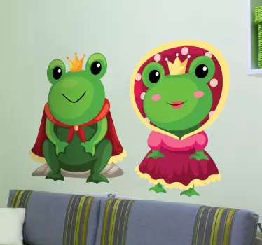 Konge og dronning af frøer børn - TenStickers