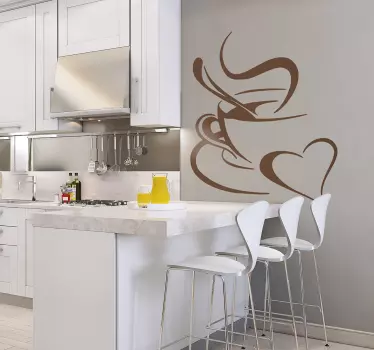 Kop kaffe wallsticker - TenStickers