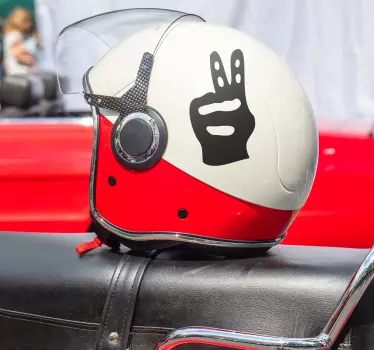 Kør på egen risiko sticker til motorcykelhjelm - TenStickers