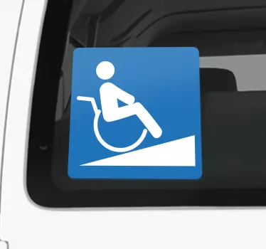 Kørestol sign sticker - TenStickers