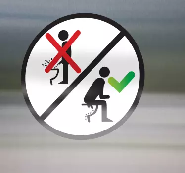 Korrekt urineringstegn - TenStickers