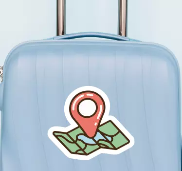 Kort til kuffert vægoverføringsbillede - TenStickers