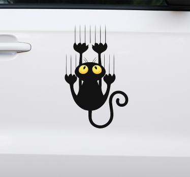 Klistermærke til bil sjov ridser bil - TenStickers