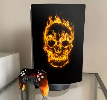 Kranium af død playstation 5 mærkat - TenStickers