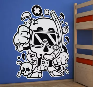 Kranium dykning hav bymærkat - TenStickers