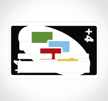 Kreditkort klistermærke farverig kortskabelse - TenStickers