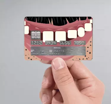 Kreditkort sticker skægget mand - TenStickers