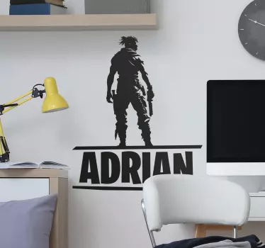 Krigs karakter med navn videospil wallsticker - TenStickers