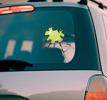 Kuglesmashning af glas 3D wallsticker - TenStickers