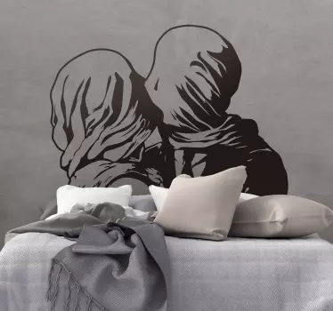 Kunst maleri magritte los amantes væg kunst klistermærke - TenStickers