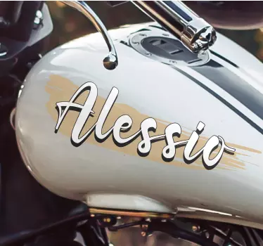 Kunstnerisk design med navn og maling motorcykelklistermærker - TenStickers
