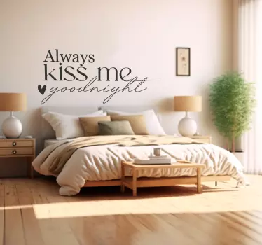 Kys mig Wallsticker citat - TenStickers