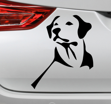 Labrador retriever hund bil mærkat - TenStickers