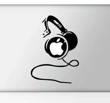 Laptop stickers headphones - TenStickers