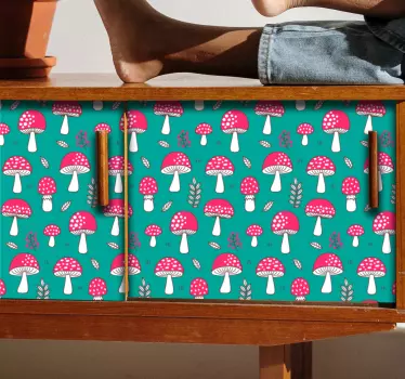 Folie til møbler med legende svampemotiv - TenStickers