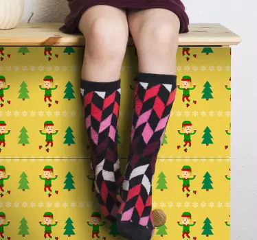 Legetøj alfer jul væg klistermærke - TenStickers