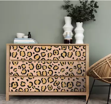 Leopard pastel farve print mærkater til møbler - TenStickers