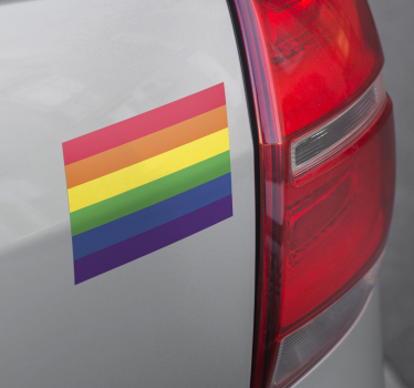Lgbtq-flag klistermærke til bil - TenStickers