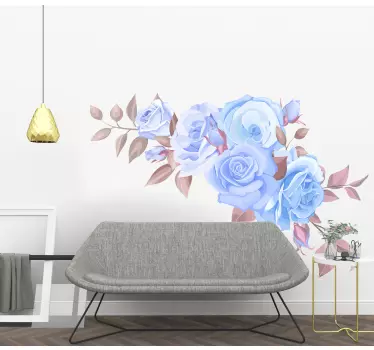 Lilla roser blomst væg indretning - TenStickers