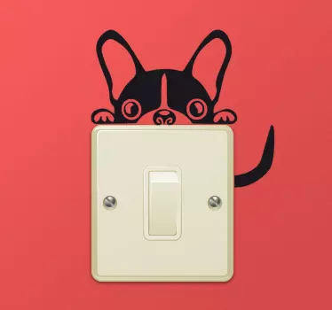 Lille hund stikkontakt stikcer - TenStickers