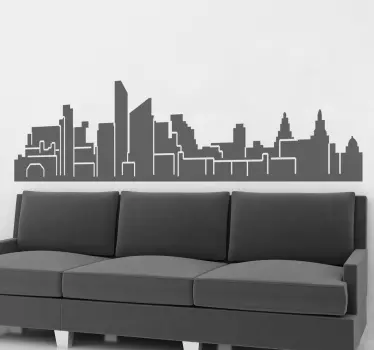 Liverpool skyline klistermærke - TenStickers