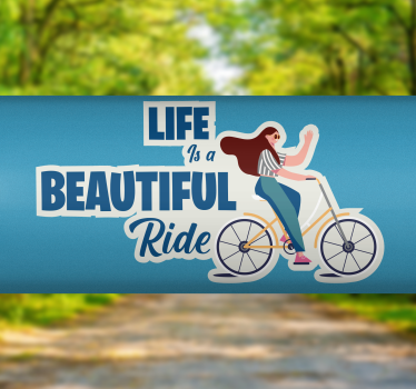 Livet er en smuk cykeloverførsel - TenStickers
