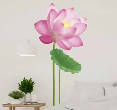 Lotus enkelt blomst væg indretning - TenStickers