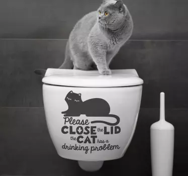 Luk låget kat kæledyr wallsticker - TenStickers