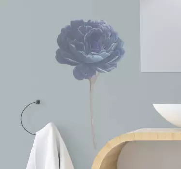 Lyseblå skygger blomster vægoverføringsbillede - TenStickers