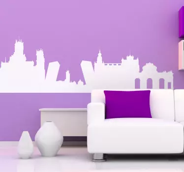 Madrid skyline klistermærke - TenStickers