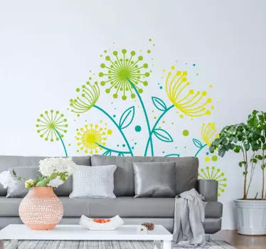 Mælkebøtte blomst vægoverføringsbillede - TenStickers