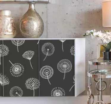 Mælkebøtte blomsterprint folie til møbler - TenStickers