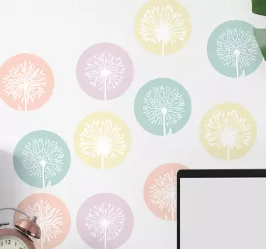 Mælkebøtte klistermærker blomst væg indretning - TenStickers