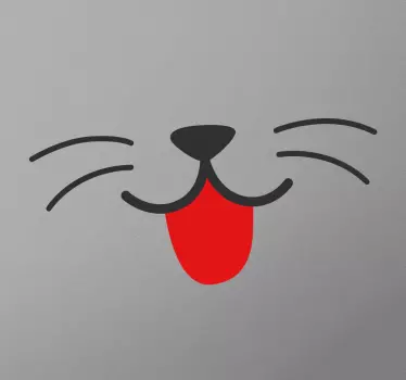Mærkat til katten mund - TenStickers
