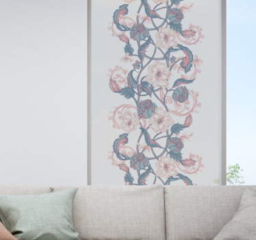 Magnolia blomster tegning vindue mærkat - TenStickers
