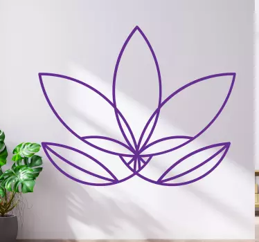 Mandala lotus blomst vægoverføringsbillede - TenStickers