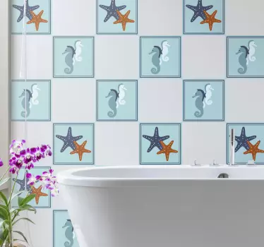 Marine stil fliseoverførsel - TenStickers