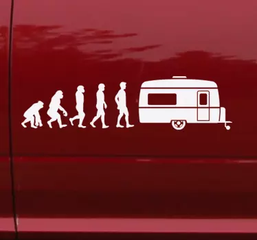 Udviklingen klistermærke til campingvogn - TenStickers
