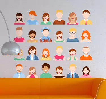 mennesker wallsticker - TenStickers