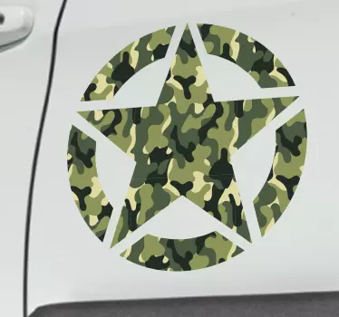Militær stjerne køretøj sticker til bil - TenStickers