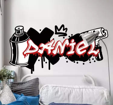 Minimale farver grafitti urban mærkat - TenStickers